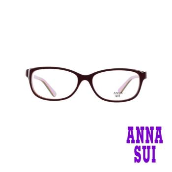 【ANNA SUI 安娜蘇】繽紛彩虹線條造型光學眼鏡-薰衣草紫(AS605-217)