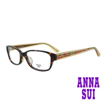 【ANNA SUI 安娜蘇】日系浪漫花語造型光學眼鏡-琥珀/透金(AS587-101)