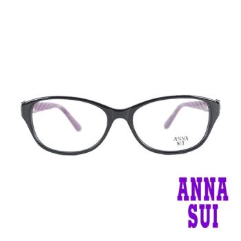 【ANNA SUI 安娜蘇】日系藤蔓鏡腳玫瑰造型光學眼鏡-黑紫(AS557-001)