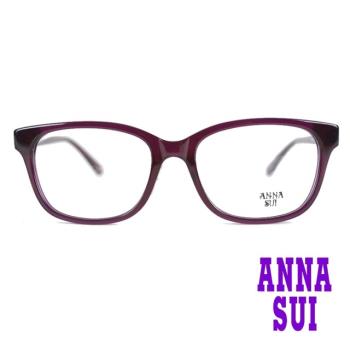 【ANNA SUI 安娜蘇】日系細版鏡腳薔薇造型光學眼鏡-亮粉紫(AS576-791)