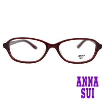 【ANNA SUI 安娜蘇】日系幾何圖形細框造型光學眼鏡-紅(AS585-279)