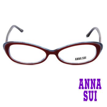ANNA SUI 日本安娜蘇 時尚漸層造型平光眼鏡-紅 AS090-02