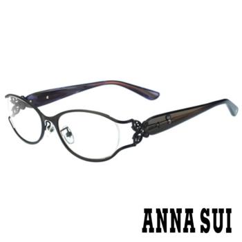 【ANNA SUI 安娜蘇】氣質蝴蝶邊框設計光學眼鏡-黑(AS183-007)