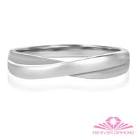 【AS EVER DIAMOND】結婚對戒 18K金戒指 濃情交織款 男戒 白