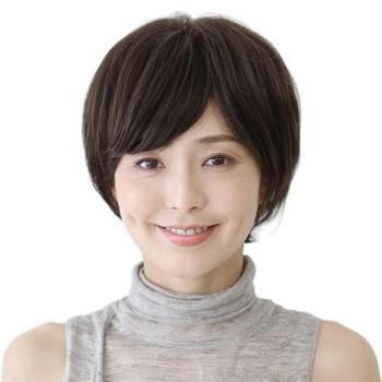 【米蘭精品】整頂假髮真髮絲-手織頂心自然短直髮女假髮73vc46