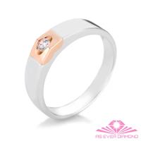 【AS EVER DIAMOND】結婚對戒 0.10克拉鑽戒 永結同心款 男戒