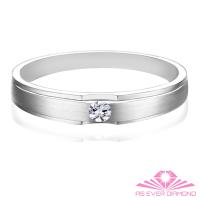 【AS EVER DIAMOND】結婚對戒 0.08克拉鑽戒 百年好合款 男戒