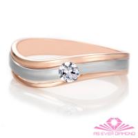 【AS EVER DIAMOND】結婚對戒 0.10克拉鑽戒 比翼雙飛款 女戒