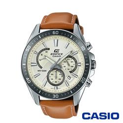 CASIO卡西歐 高科技智慧工藝結晶賽車男腕錶-白x47mm(EFR-552L-7A)