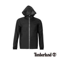 Timberland 男款黑色輕薄款可收納連帽外套(A1OKH001)