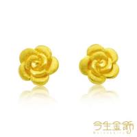 【今生金飾】繁花耳環(純黃金耳環)