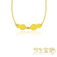 【今生金飾】分不開鎖骨鍊-接吻魚(純黃金項鍊)