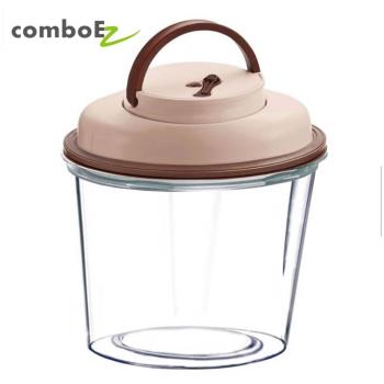 【ComboEz】智能真空保鮮罐 (2公升大瓶口_粉/藍/綠/咖) 保鮮防潮