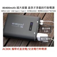 enerpad AC80K 攜帶式直流電 / 交流電 相機 閃燈用專業移動電源 行動電源 空拍機最佳夥伴