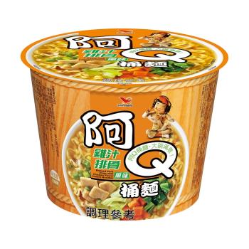 【阿Q桶麵】 雞汁排骨風味桶12入/箱