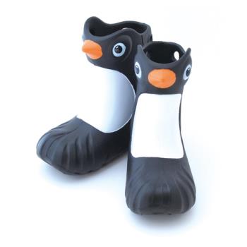 Polliwalks童鞋-Penguin 黑企鵝-兒童兩用靴