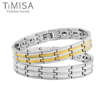【TiMISA】豐收之歌-寬版 純鈦鍺手鍊(2色)