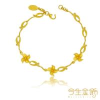 【今生金飾】栩栩花夢手鍊(純黃金手鍊)