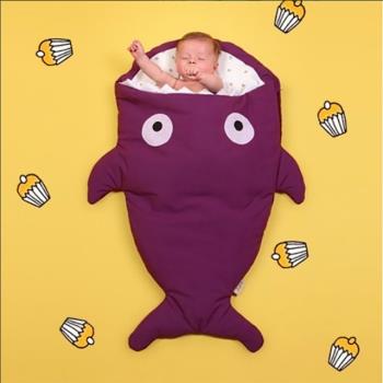 【西班牙製】鯊魚咬一口BabyBites嬰幼兒多功能睡袋-紫羅蘭標準版