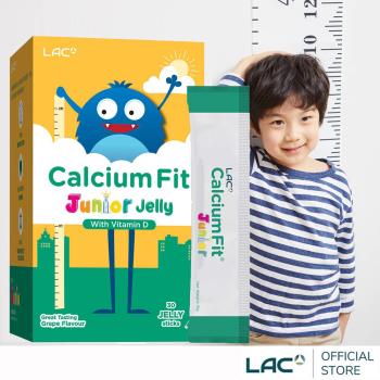 【LAC利維喜】兒童鈣高高果凍30包-葡萄口味(維他命C+D/乳酸鈣)