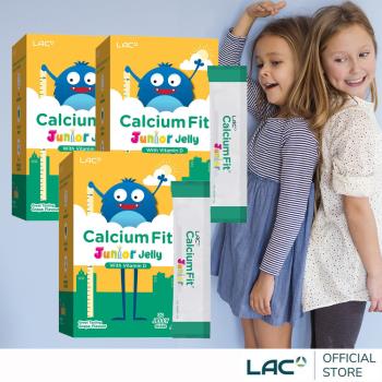 【LAC利維喜】3入組 兒童鈣高高果凍30包-葡萄口味(維他命C+D/乳酸鈣)