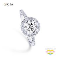 彩糖鑽工坊 GIA 1克拉 18K鑽戒 E/SI1 3EX頂級車工