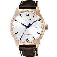 CITIZEN星辰 限量經典機械錶(銀x金框/40mm) NJ0113-10A