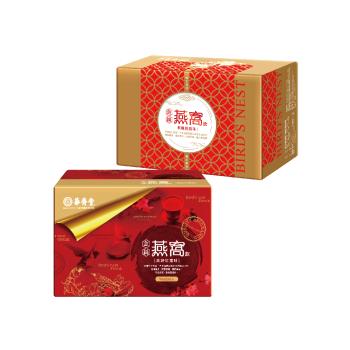 【華齊堂】紅棗金絲燕窩+金絲燕窩飲-無糖輕甜味1+1盒(75ml/6瓶/盒)