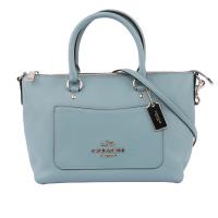 COACH 馬車LOGO口袋 肩背斜背/手提兩用包(粉藍) F31466 SVCF