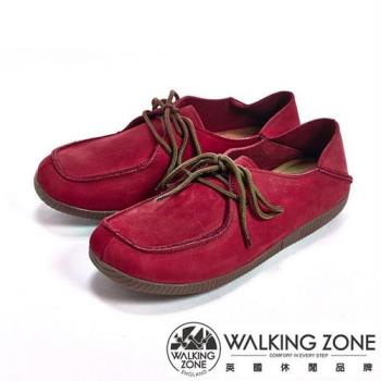 【WALKING ZONE】可踩式雙穿休閒女鞋-紅(另有藍、棕)