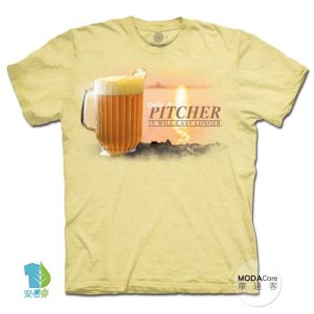 摩達客(預購)美國進口The Mountain海灘與啤酒純棉環保藝術中性短袖T恤