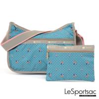 LeSportsac - Standard側背水餃包/流浪包-附化妝包 (火烈鳥/綠)