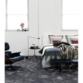 范登伯格 舒芙柔比利時頂級超柔舒適長毛地毯-99黑灰 140x200cm