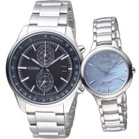 CITIZEN 星辰 璀璨經典對錶(CA7030-97E+EM0550-83N)