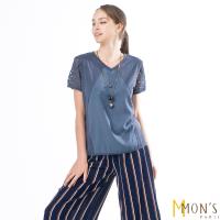 MONS優美法式蕾絲拼接上衣