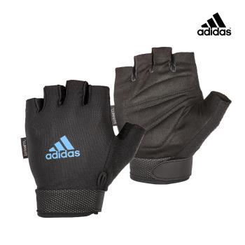 Adidas Training 可調式透氣短指訓練手套(藍) 