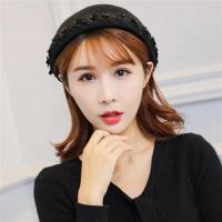 【米蘭精品】貝雷帽毛呢帽黑色小花裝飾圓頂女帽子73vt36