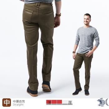 NST Jeans 咖啡橄欖綠調 男 彈性休閒長褲-中腰直筒 390(5728)