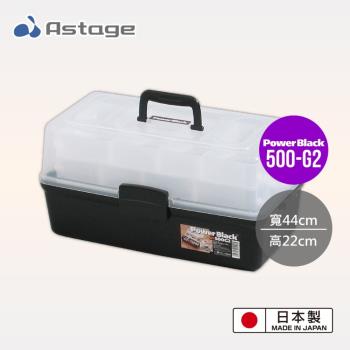 日本 Astage Shelf Power Black 多功能2層收納箱 500-G2型
