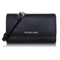 Michael Kors 新款JET SET 系列3WAY 輕便子母夾斜背包鍊包-黑色