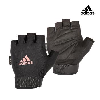 Adidas Training 可調式透氣短指訓練手套(粉)