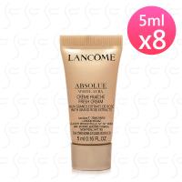 LANCOME蘭蔻 絕對完美黃金玫瑰鑽白乳霜5mlx8(贈化妝包)