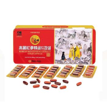 金蔘-6年根韓國高麗紅蔘鹿茸精膠囊(120顆/盒)