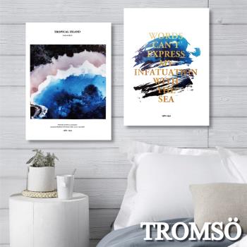 TROMSO-時尚無框畫_40x55cm兩幅一組 暢藍海洋