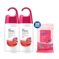 【VIGILL婦潔】蔓越莓 私密沐浴露220ml x兩瓶組(送女性私密處清潔抗菌濕式衛生紙1包)