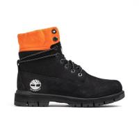 Timberland男款黑色拉鍊領反摺靴A24AD001