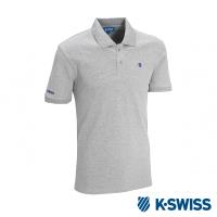 K-SWISS KS Polo w/Shied Logo Patch短袖POLO衫-男-灰
