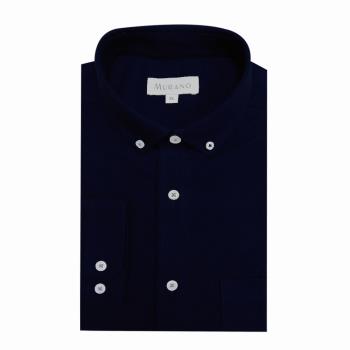 台灣製[MURANO]舒適保暖磨毛長袖襯衫-深藍色(M~2XL)