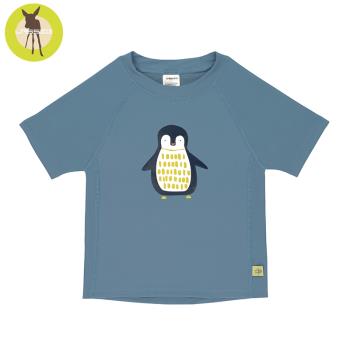 德國Lassig-嬰幼兒抗UV短袖泳裝上衣-藍企鵝