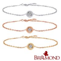 BRILLMOND 經典閃耀18K金鑽石手鍊-雙款選